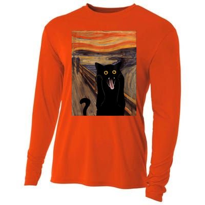 The Scream Picture Munch Cats Mice Parody Cooling Performance Long Sleeve Crew