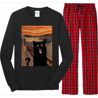 The Scream Picture Munch Cats Mice Parody Long Sleeve Pajama Set