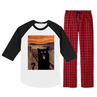 The Scream Picture Munch Cats Mice Parody Raglan Sleeve Pajama Set