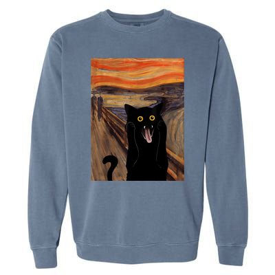 The Scream Picture Munch Cats Mice Parody Garment-Dyed Sweatshirt