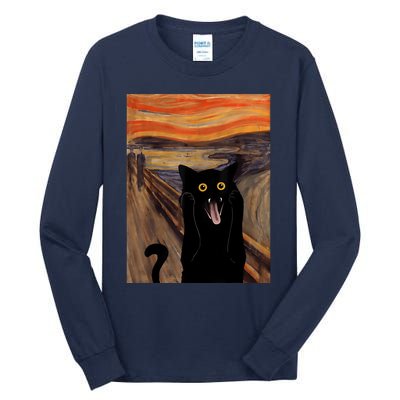 The Scream Picture Munch Cats Mice Parody Tall Long Sleeve T-Shirt