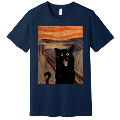 The Scream Picture Munch Cats Mice Parody Premium T-Shirt