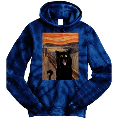 The Scream Picture Munch Cats Mice Parody Tie Dye Hoodie