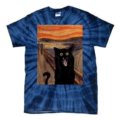 The Scream Picture Munch Cats Mice Parody Tie-Dye T-Shirt