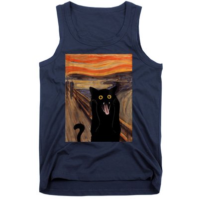 The Scream Picture Munch Cats Mice Parody Tank Top