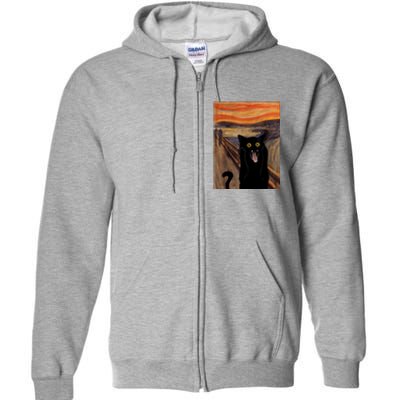 The Scream Picture Munch Cats Mice Parody Full Zip Hoodie