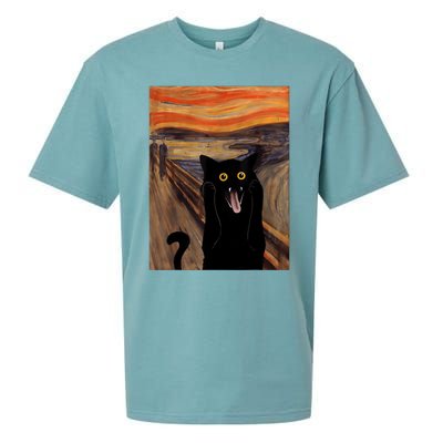 The Scream Picture Munch Cats Mice Parody Sueded Cloud Jersey T-Shirt