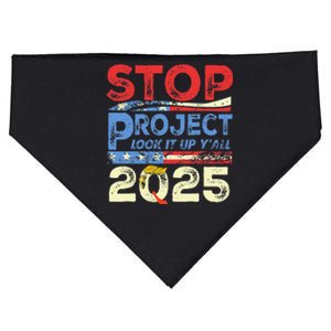 Trump Stop Project 2025 Look It Up YAll USA-Made Doggie Bandana