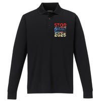 Trump Stop Project 2025 Look It Up YAll Performance Long Sleeve Polo