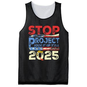 Trump Stop Project 2025 Look It Up YAll Mesh Reversible Basketball Jersey Tank