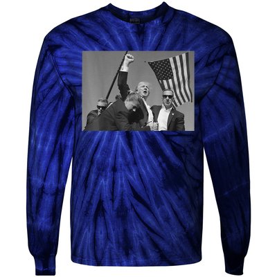 Trump Shot Pennsylvania 14th July Rally Shot Legend Usa 2024 Tie-Dye Long Sleeve Shirt