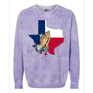 Texas Strong Pray For Uvalde Colorblast Crewneck Sweatshirt