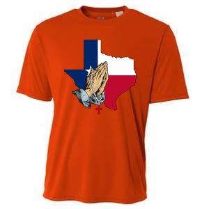 Texas Strong Pray For Uvalde Cooling Performance Crew T-Shirt