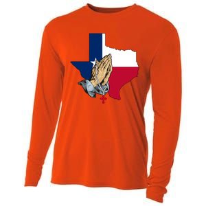 Texas Strong Pray For Uvalde Cooling Performance Long Sleeve Crew