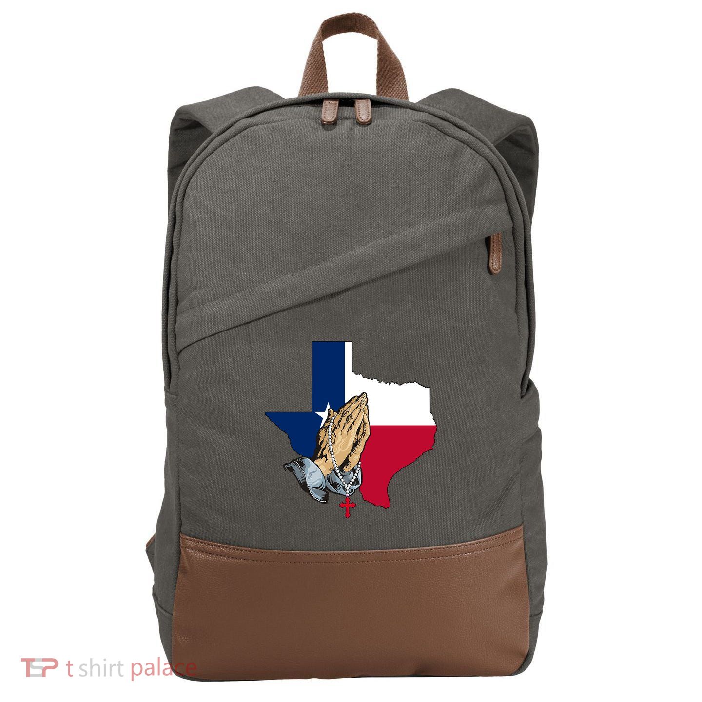 Texas Strong Pray For Uvalde Cotton Canvas Backpack