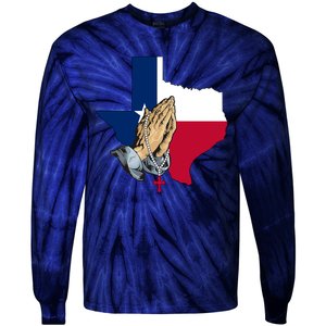 Texas Strong Pray For Uvalde Tie-Dye Long Sleeve Shirt