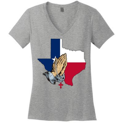 Texas Strong Pray For Uvalde Women's V-Neck T-Shirt
