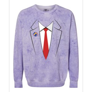 Trump Suit President Funny Colorblast Crewneck Sweatshirt