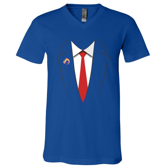 Trump Suit President Funny V-Neck T-Shirt