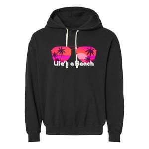 Tropical Sunset Paradise Garment-Dyed Fleece Hoodie