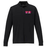 Tropical Sunset Paradise Performance Long Sleeve Polo