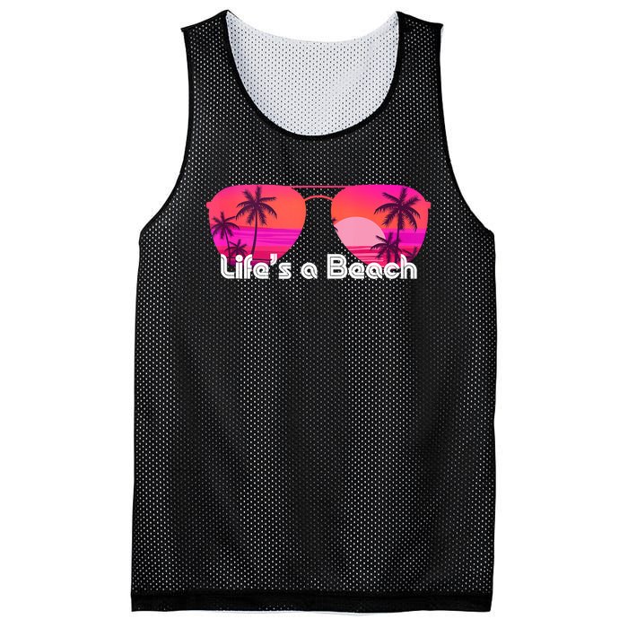 Tropical Sunset Paradise Mesh Reversible Basketball Jersey Tank