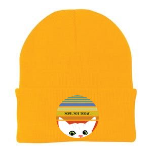 The Sneaky Peeky Cat Nope Not Today Gift Knit Cap Winter Beanie