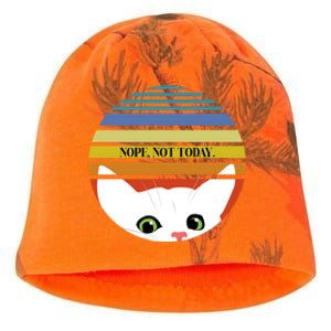 The Sneaky Peeky Cat Nope Not Today Gift Kati - Camo Knit Beanie