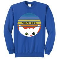 The Sneaky Peeky Cat Nope Not Today Gift Sweatshirt