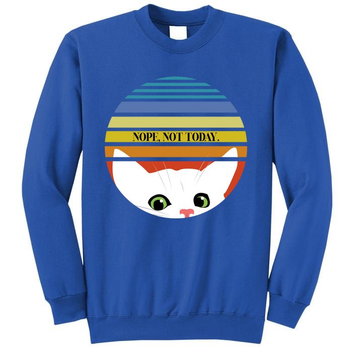 The Sneaky Peeky Cat Nope Not Today Gift Sweatshirt