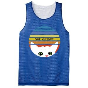 The Sneaky Peeky Cat Nope Not Today Gift Mesh Reversible Basketball Jersey Tank