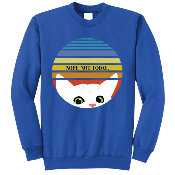 The Sneaky Peeky Cat Nope Not Today Gift Tall Sweatshirt