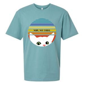 The Sneaky Peeky Cat Nope Not Today Gift Sueded Cloud Jersey T-Shirt