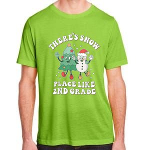 There’s Snow Place Like 2nd Grade Merry Teacher Xmas Snowman Adult ChromaSoft Performance T-Shirt