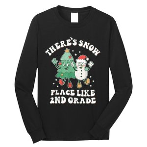 There’s Snow Place Like 2nd Grade Merry Teacher Xmas Snowman Long Sleeve Shirt