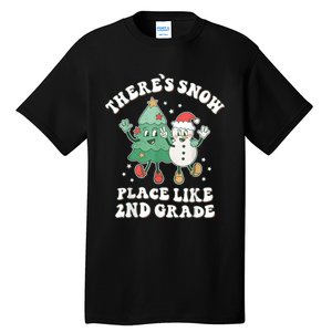 There’s Snow Place Like 2nd Grade Merry Teacher Xmas Snowman Tall T-Shirt