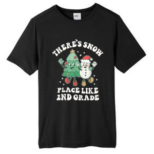 There’s Snow Place Like 2nd Grade Merry Teacher Xmas Snowman Tall Fusion ChromaSoft Performance T-Shirt