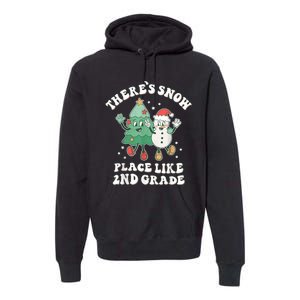 There’s Snow Place Like 2nd Grade Merry Teacher Xmas Snowman Premium Hoodie