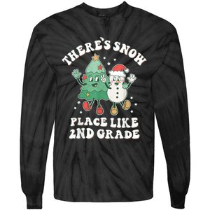 There’s Snow Place Like 2nd Grade Merry Teacher Xmas Snowman Tie-Dye Long Sleeve Shirt