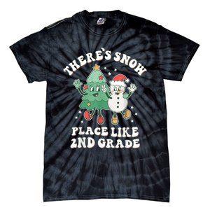 There’s Snow Place Like 2nd Grade Merry Teacher Xmas Snowman Tie-Dye T-Shirt