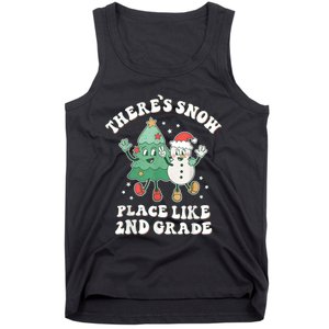 There’s Snow Place Like 2nd Grade Merry Teacher Xmas Snowman Tank Top