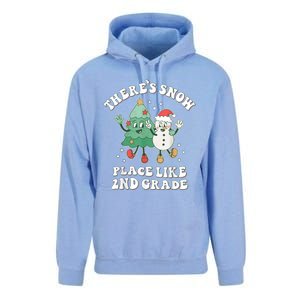 There’s Snow Place Like 2nd Grade Merry Teacher Xmas Snowman Unisex Surf Hoodie