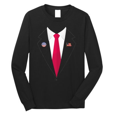 Tuxedo Suit Presidents Day Gift Joe Biden Pin Costume 2020 Long Sleeve Shirt