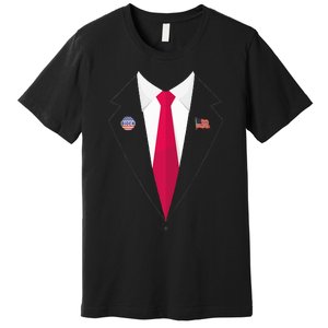 Tuxedo Suit Presidents Day Gift Joe Biden Pin Costume 2020 Premium T-Shirt