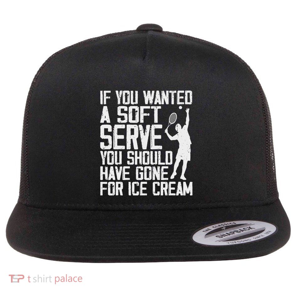 Tennis Sport Player Joke For Tennis Lover Coach Flatbill Hat