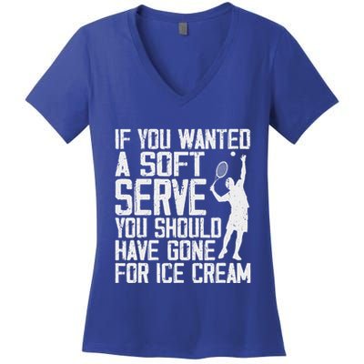 Tennis Sport Player Joke For Tennis Lover Coach Women's V-Neck T-Shirt