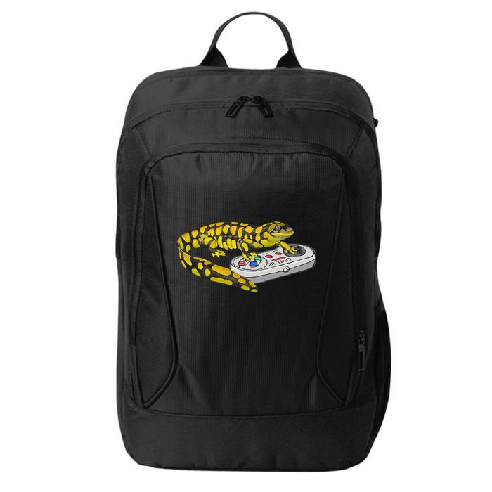 Tiger Salamander Playing Video Game Salamanders Gamers City Backpack