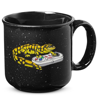 Tiger Salamander Playing Video Game Salamanders Gamers 15oz Campfire Ceramic Mug