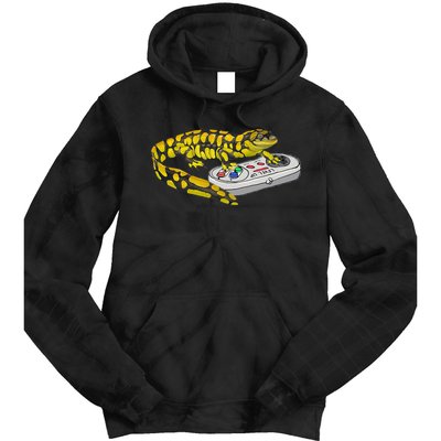 Tiger Salamander Playing Video Game Salamanders Gamers Tie Dye Hoodie