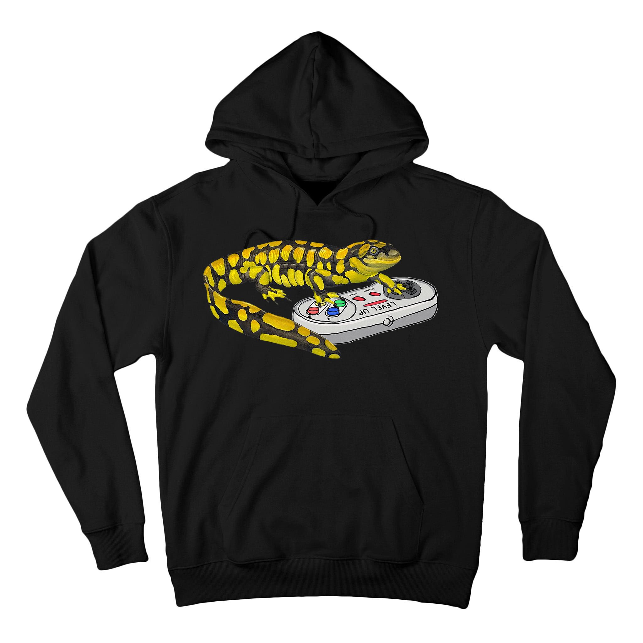 Tiger Salamander Playing Video Game Salamanders Gamers Tall Hoodie